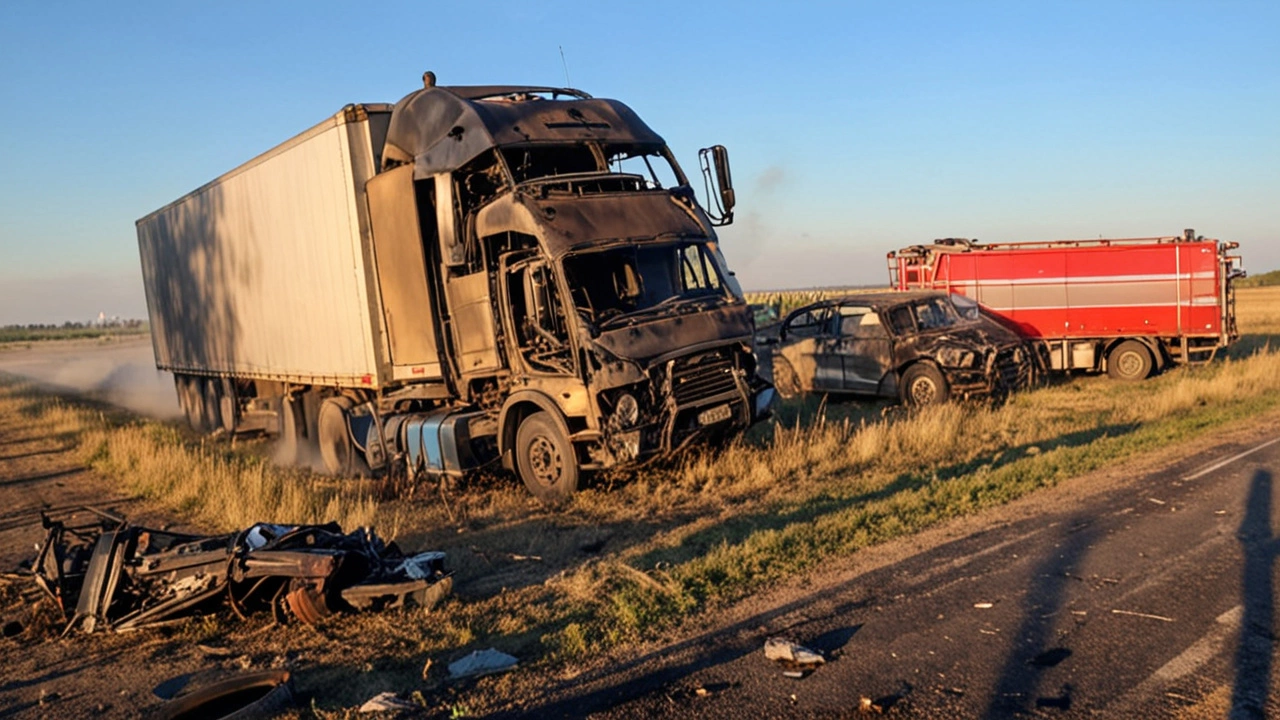 Трагедия на трассе в Калмыкии: пять человек погибли в ДТП с грузовиком